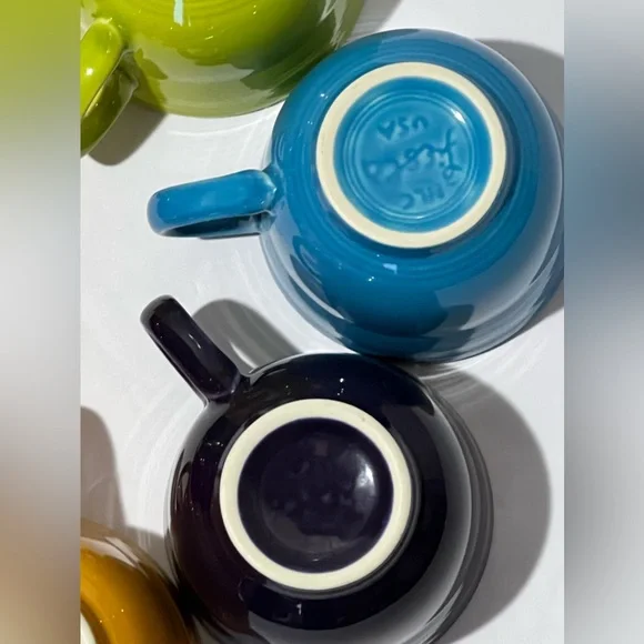 Fiesta Colorful Teacup Mini Coffee Mugs Set of 8.  Bright colors and super cute. - Picture 6 of 14